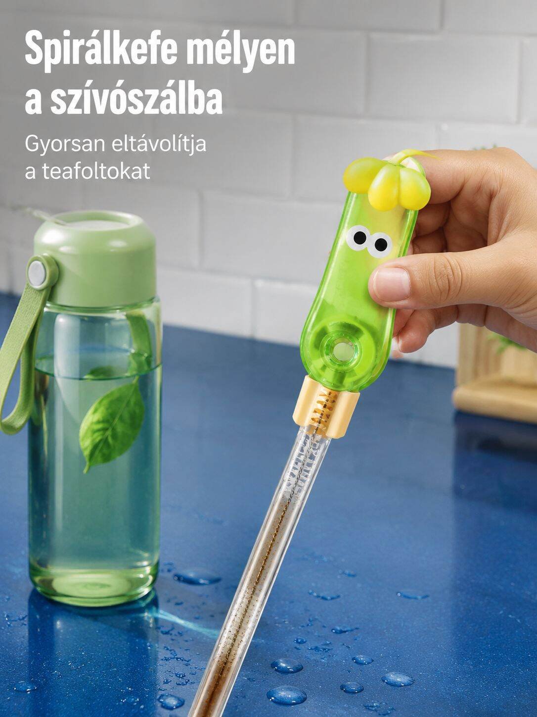 Stílusos padlizsán alakú pohárfedél a konyhában