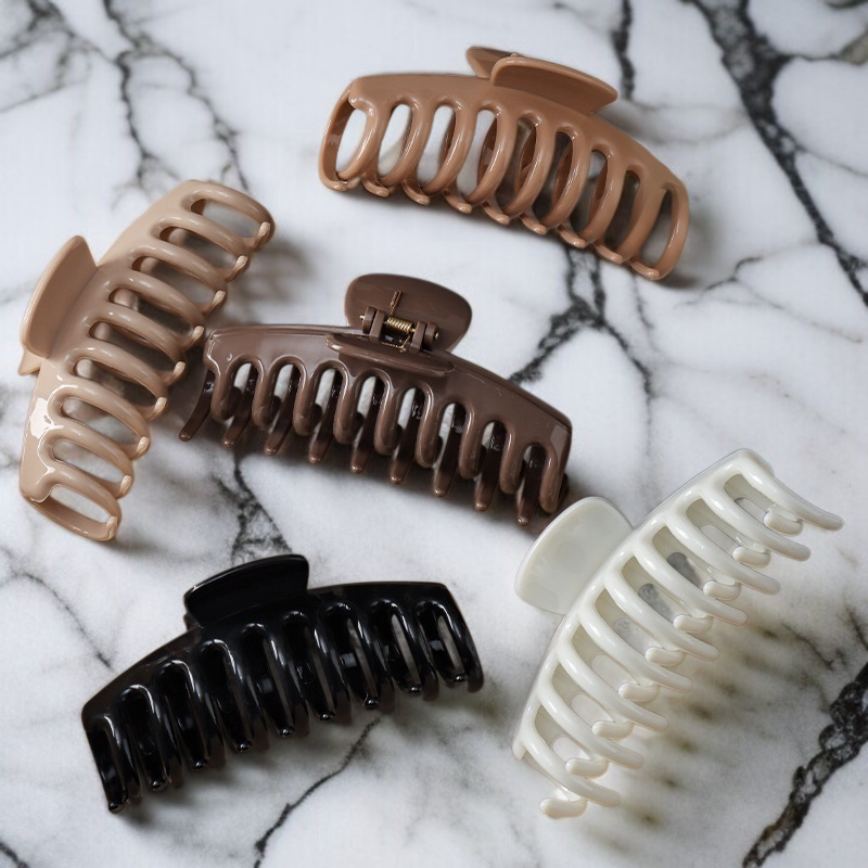 多色選擇的大號頭髮抓夾系列