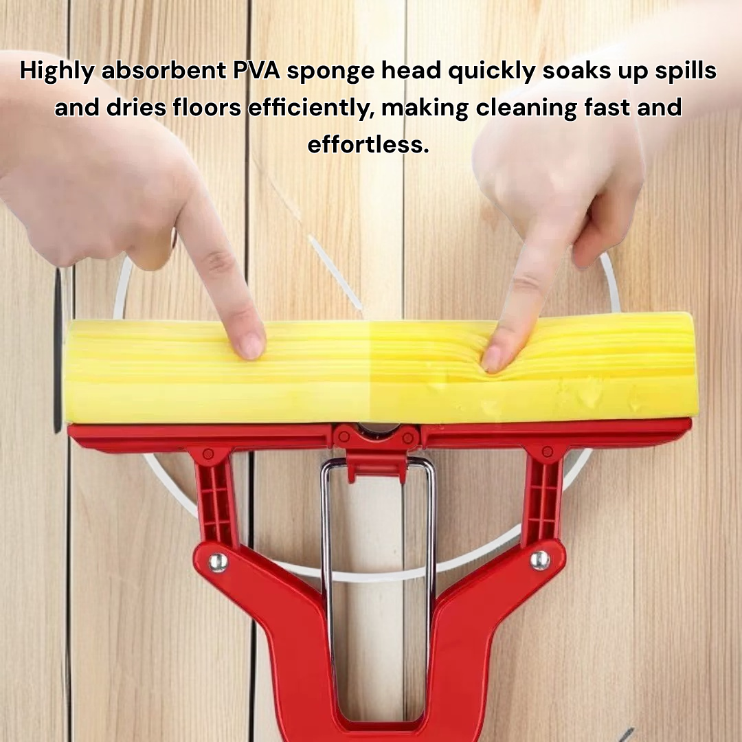 PVA sponge mop with folded head