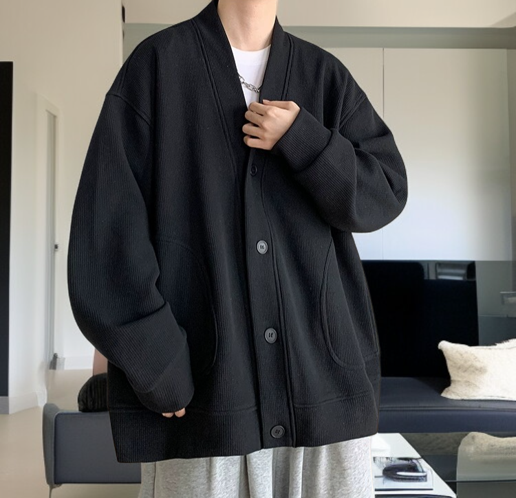 フードなしウールジャケットのディテール写真