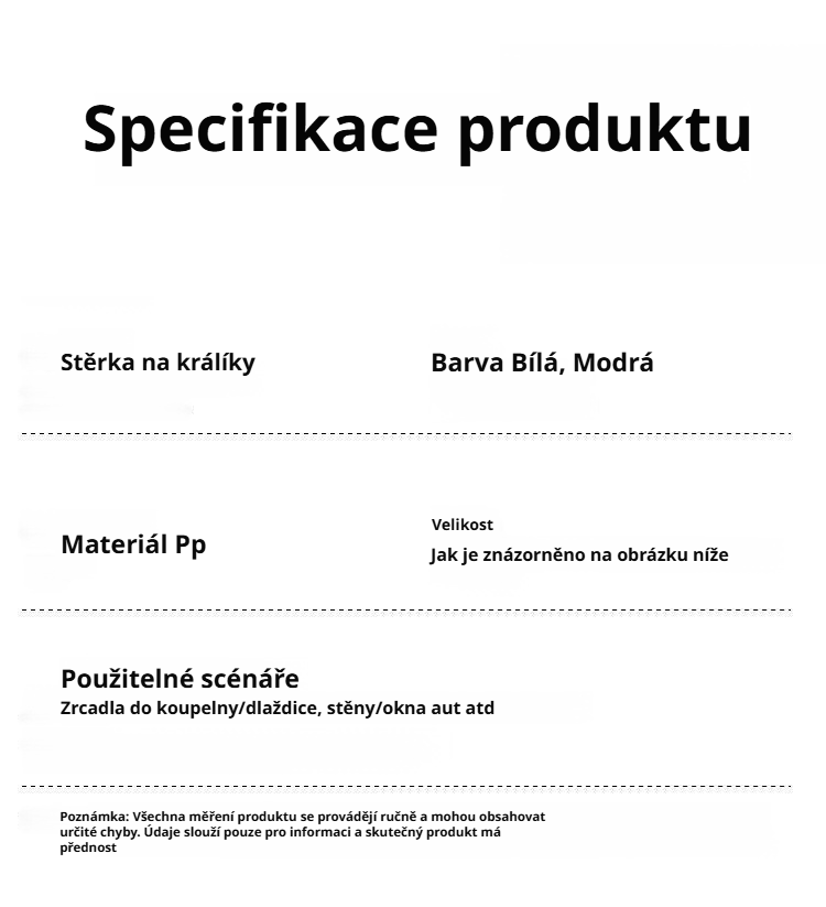 Stěrka na čištění skleněných povrchů