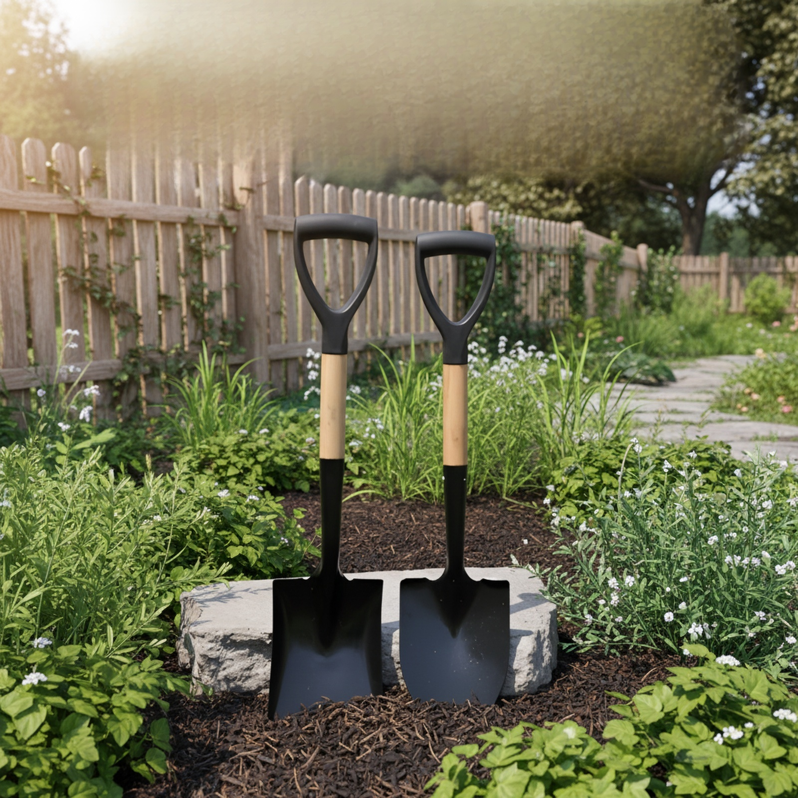 Pelle en fer pour creuser le sable sur la plage et les travaux de jardinage