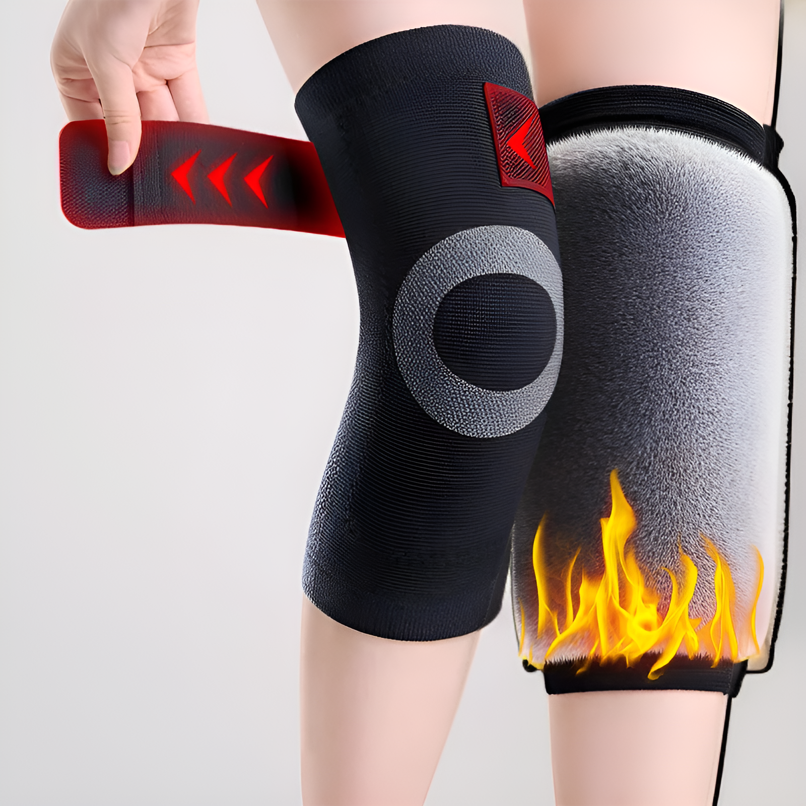 Flísem podšité a zesílené chrániče kolen