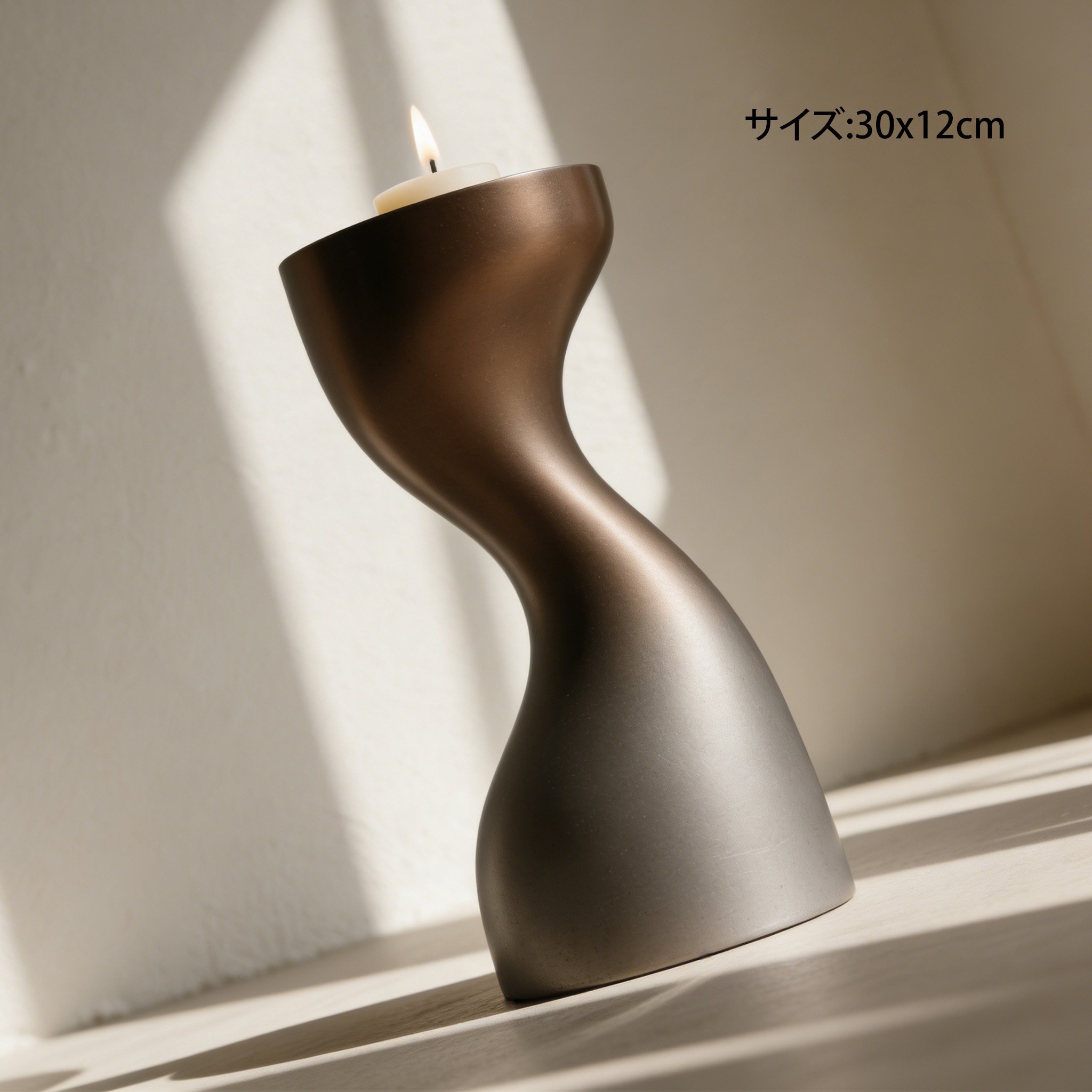 リビングに飾ったメタルメロディー装飾キャンドルホルダー