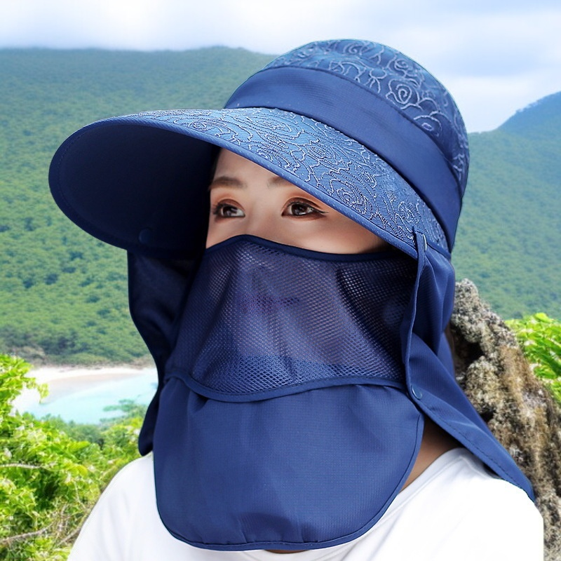 Gorro de verano para mujer, con protección UV, diseño casual y elegante, color negro