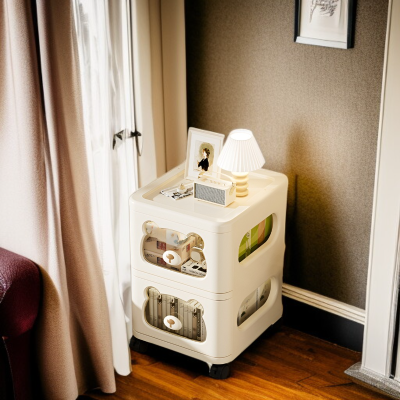 Stylish children's storage cabinet for toys and books