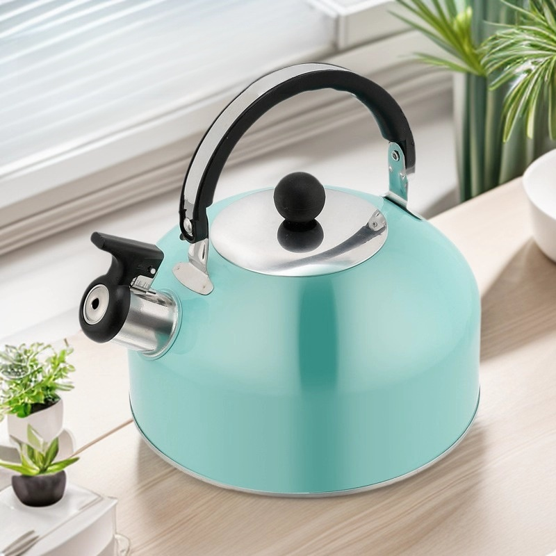 Flat-bottomed stainless steel kettle