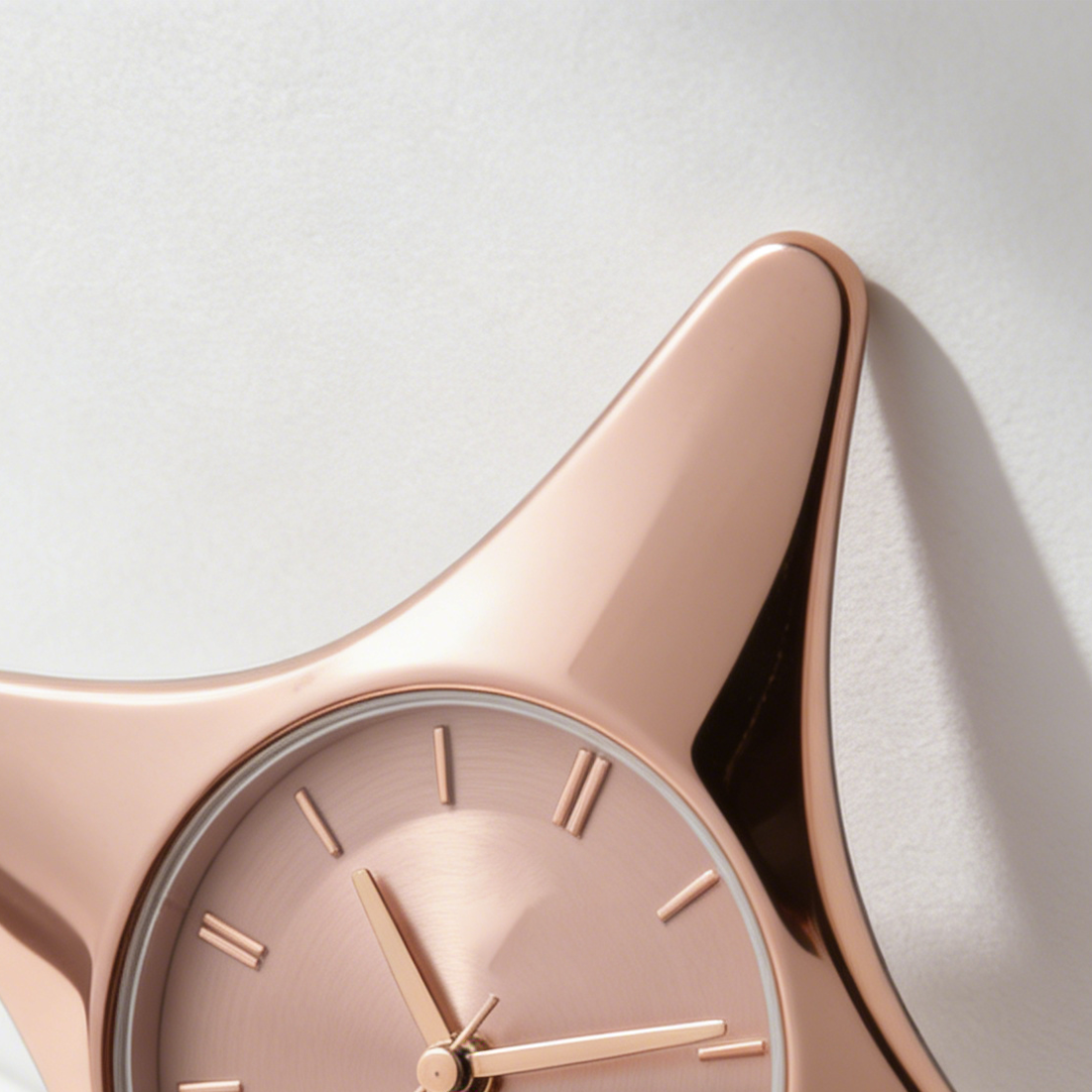 金属調ウォールクロックの正面画像