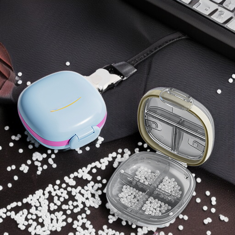 Mini dispensador semanal de pastillas Reminder Onthego, caja portátil y sellada