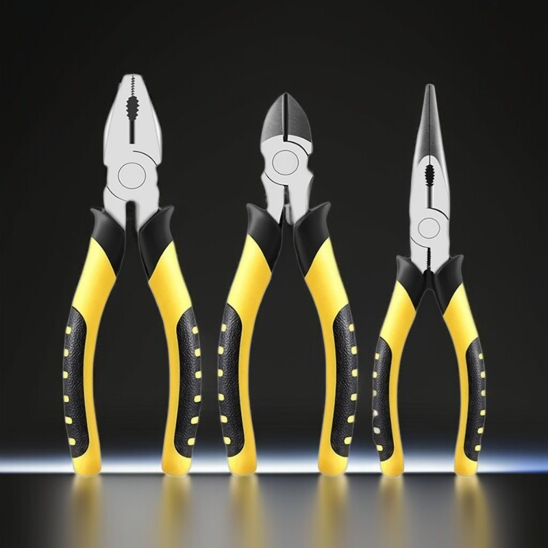 Laborsaving steel wire pliers industrial grade diagonal electrician pliers