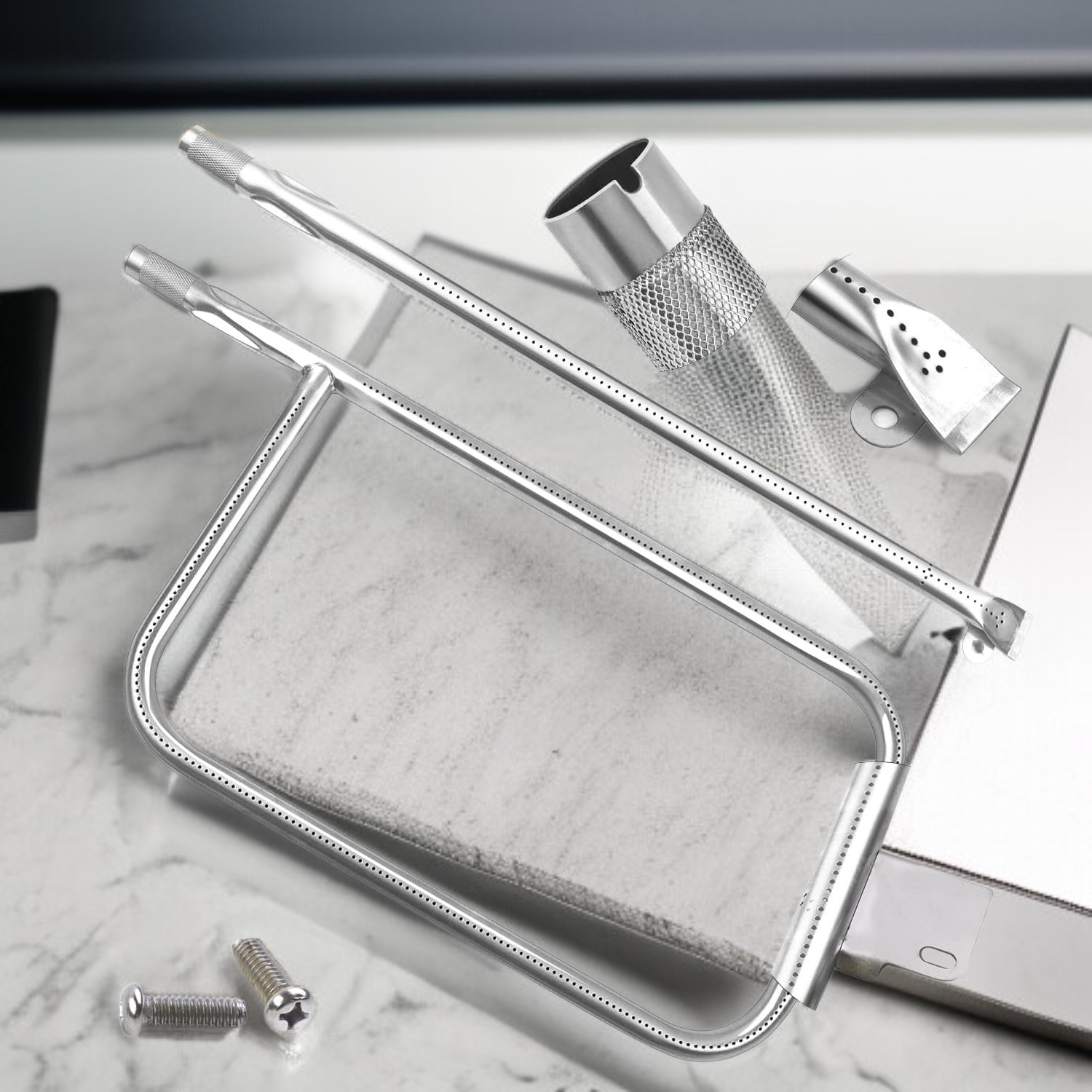 キャンプ場でのステンレス製ラック設置例