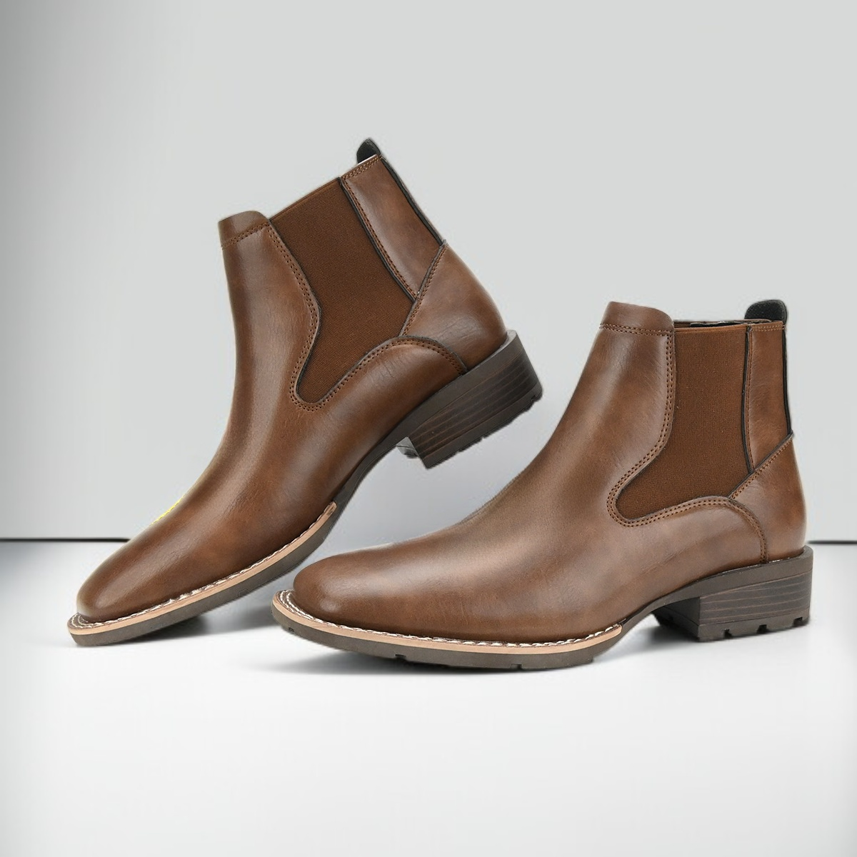 高品質レザーのチェルシーマーティンブーツ