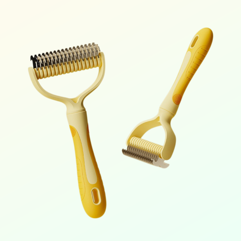 Cepillo Removedor de Pelo para Mascotas de Doble Cara y Dientes Finos