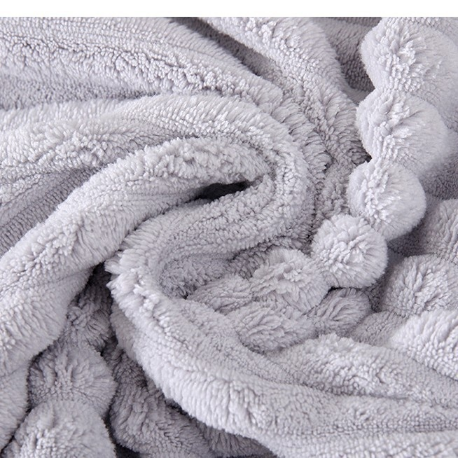 Ladies’ Thick Coral Fleece Absorbent Quick-Drying Hair Drying Cap