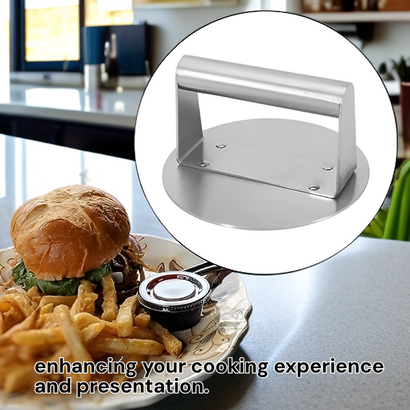 Multifunctional Stainless Steel Meat Press for Steak, Burger, Rice Ball
