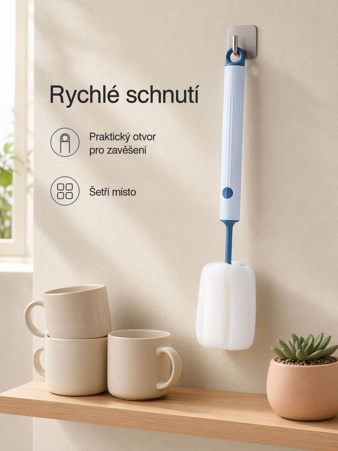 Čisticí houbička vhodná pro každodenní použití