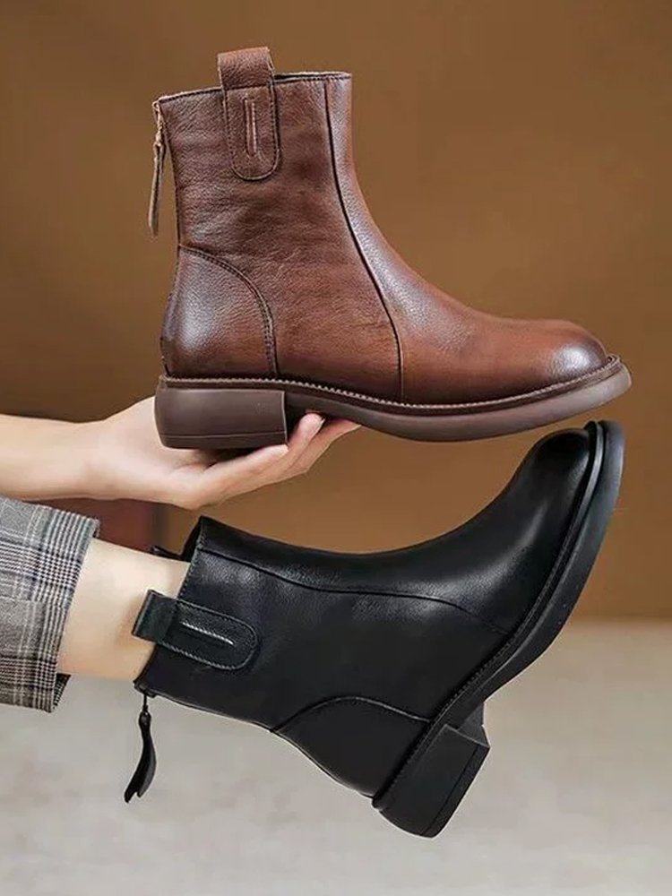 本革ショートブーツ