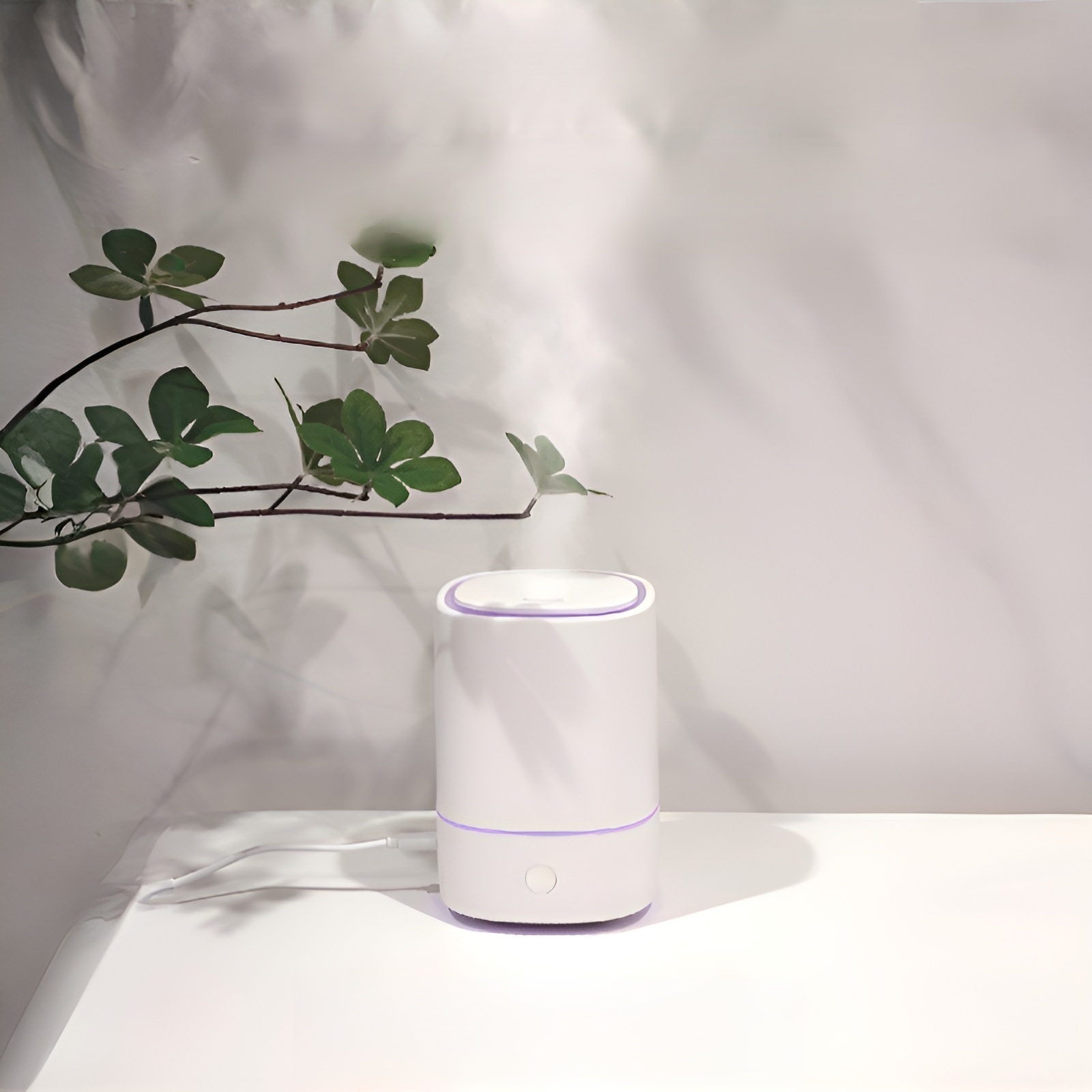 新しい空気加湿器USB車オフィス木目調アロマセラピーマシン超音波スプレー家庭用清浄機