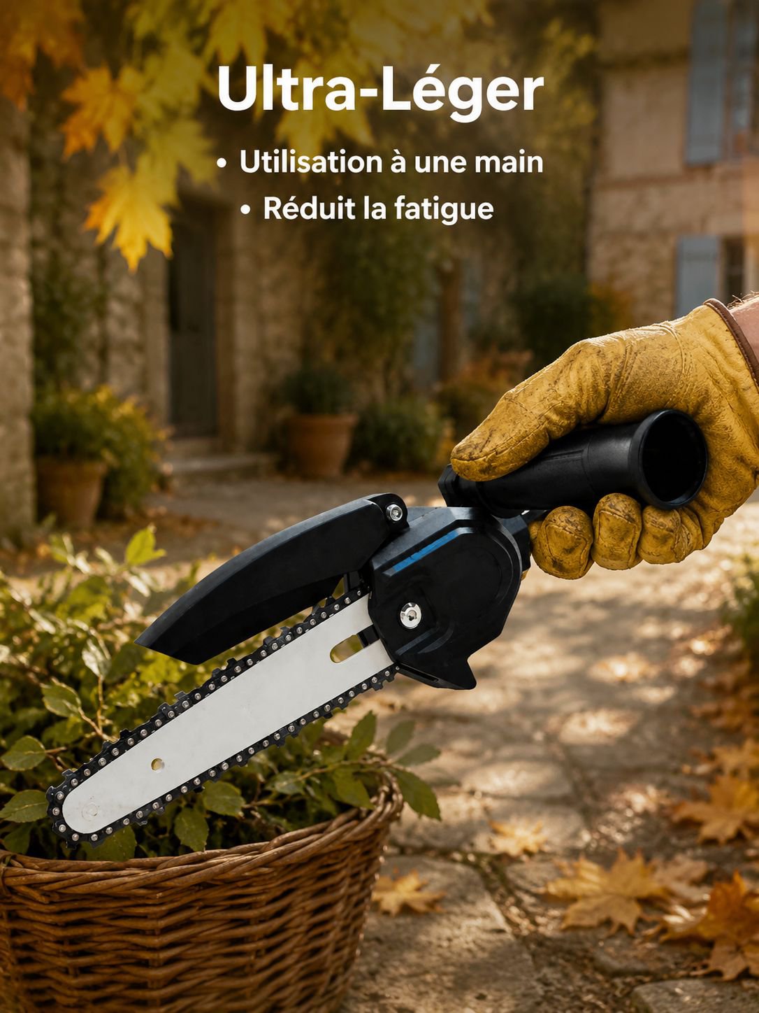 Scie électrique de bûcheronnage pour usage domestique