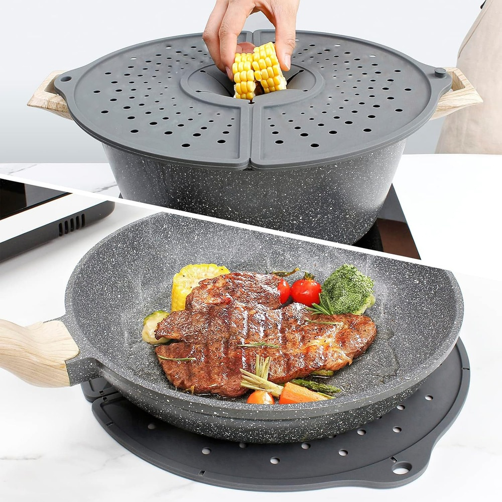 Multi-Functional Silicone Hollow Pot Lid
