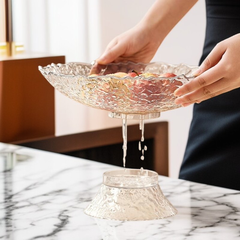 유리무늬 과일 쟁반