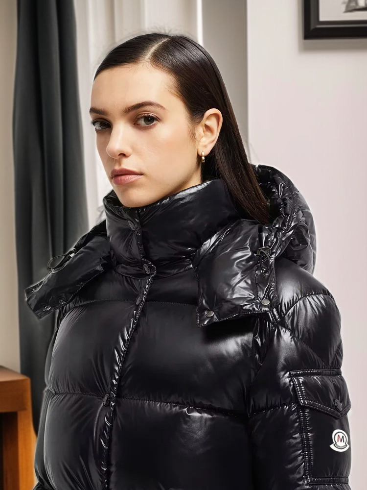 후드 착탈식 유니섹스 롱 다운