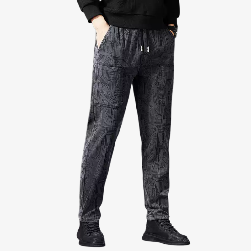 추동 남성 기모 도톰 트레이닝 바지 육포켓 긴바지 자카드 트레이닝 바지