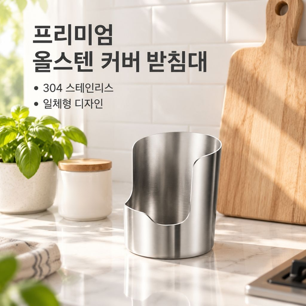 다기능 냄비뚜껑 국자 받침대 주방 수납 선반