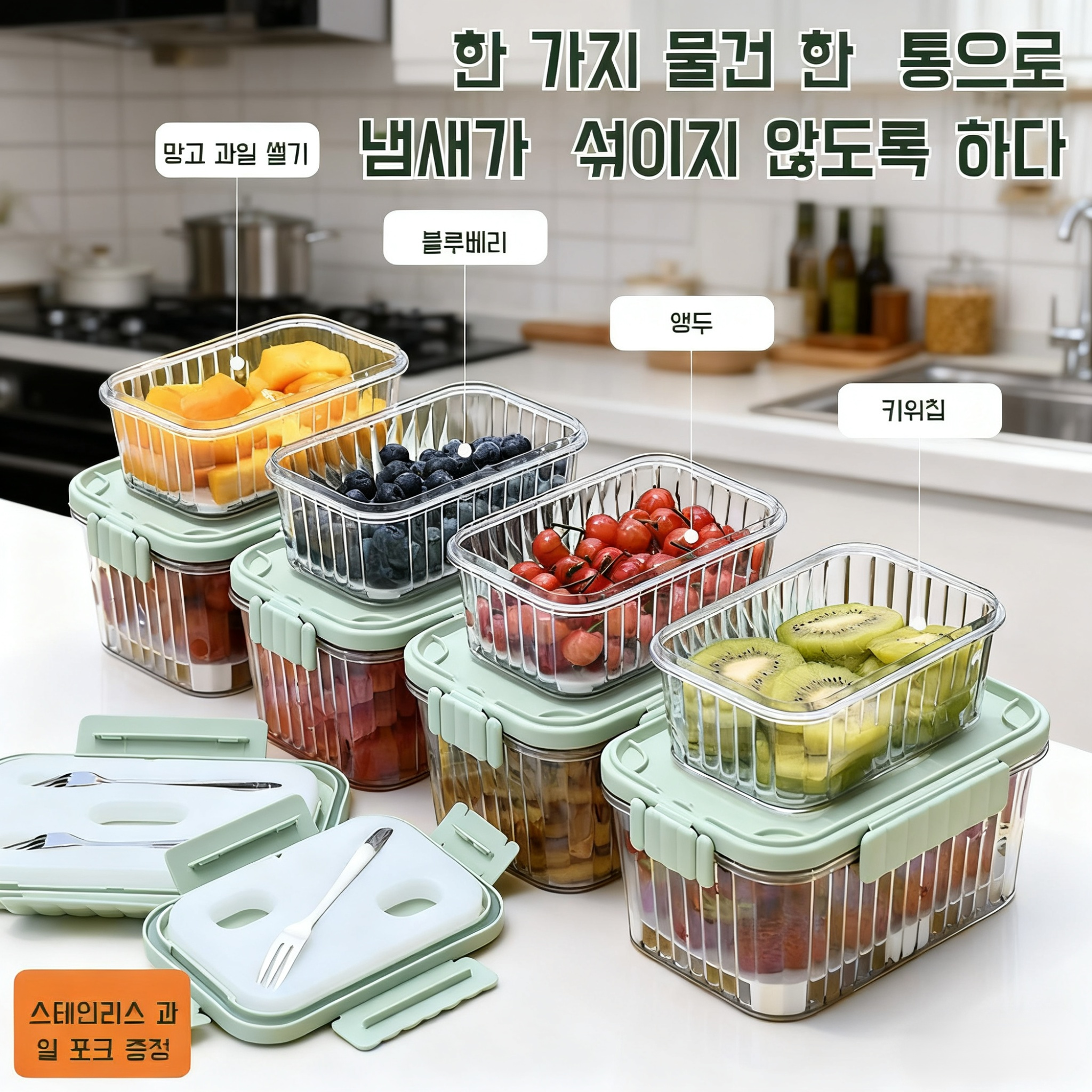 컴팩트한 사이즈의 도시락통 사진