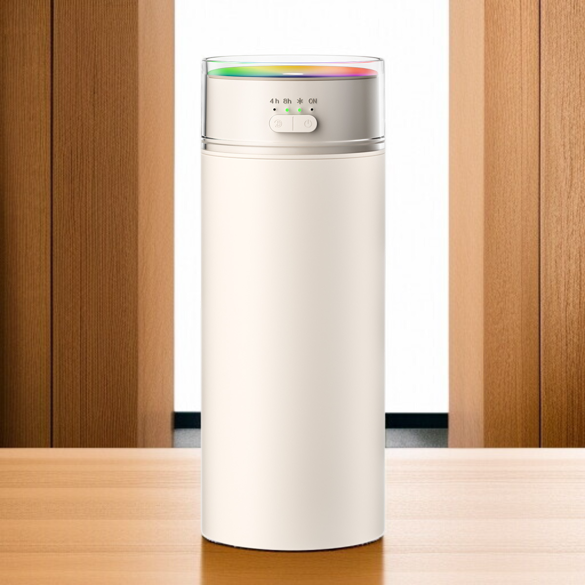 加湿器 卓上 小型 500ml大容量 アロマ対応 1800mAh大容量バッテリー ナノミスト加湿器 7色LEDライト付き 静音操作で空気燃焼防止 自動停止機能 お手入れ簡単 省エネ 乾燥/花粉症対策 