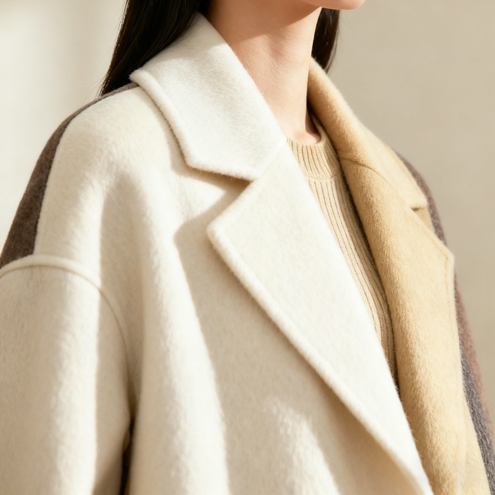 여성용 캐시미어 오버사이즈 코트