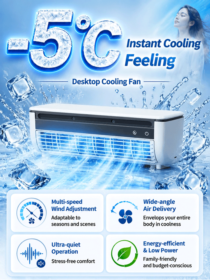 JC-Mini desktop air conditioner fan