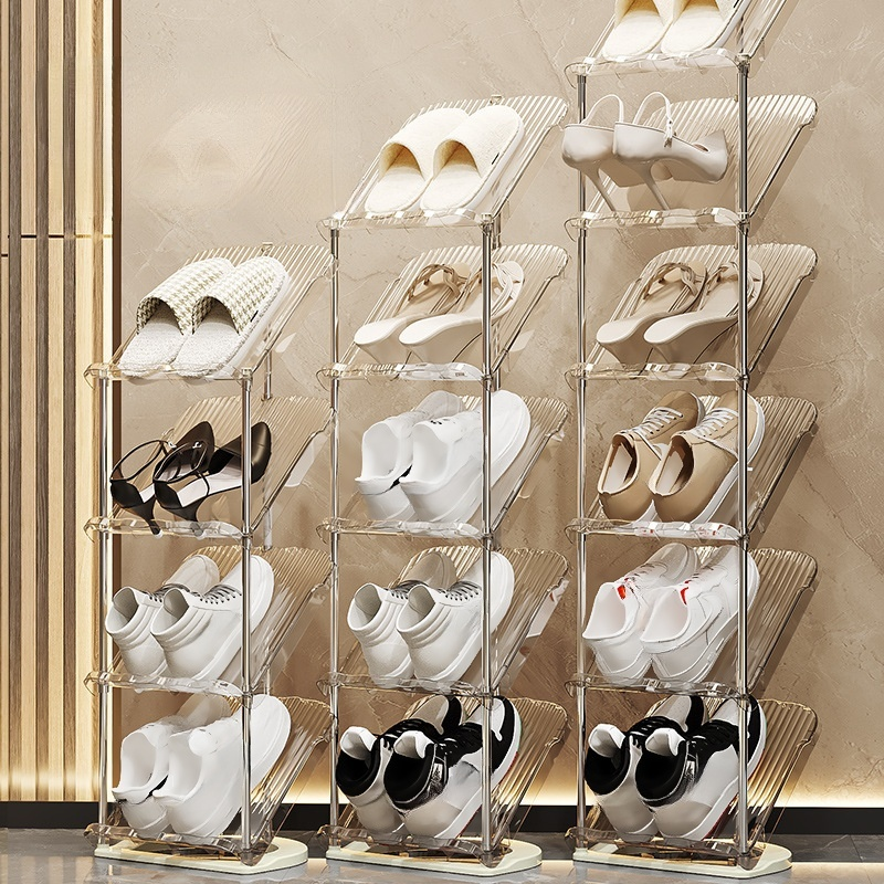 時尚苗條多層鞋架 玄關家用免安裝收納鞋櫃