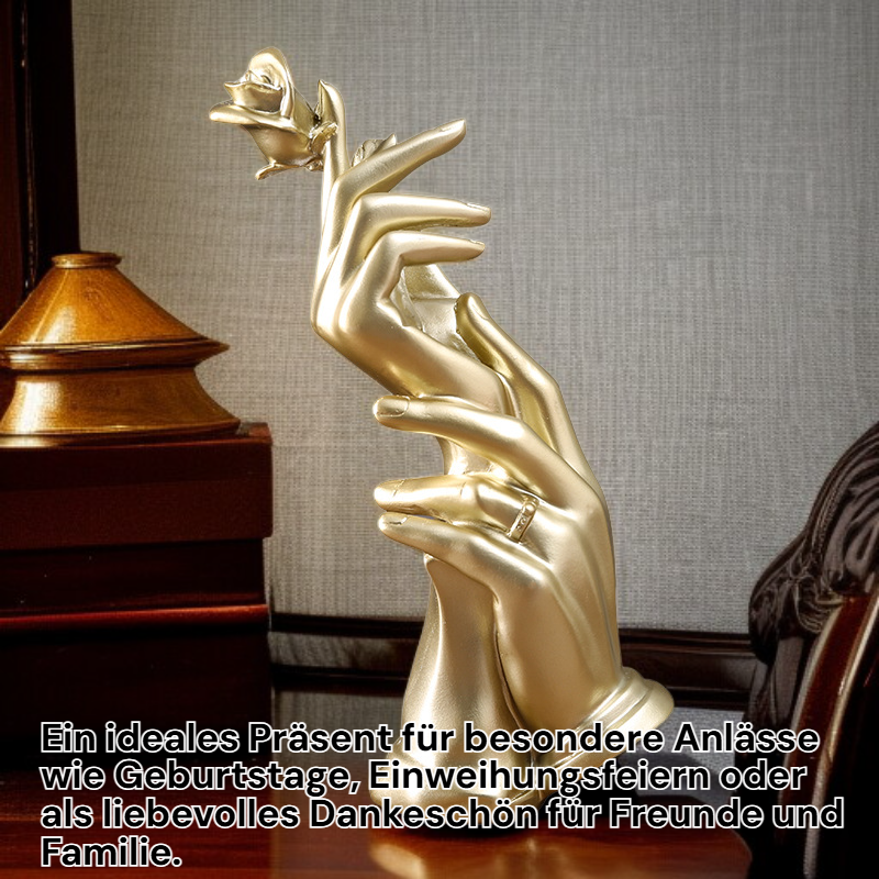 Harz-Rosenfigur, dekorative Tischdekoration für Büro und Wohnzimmer