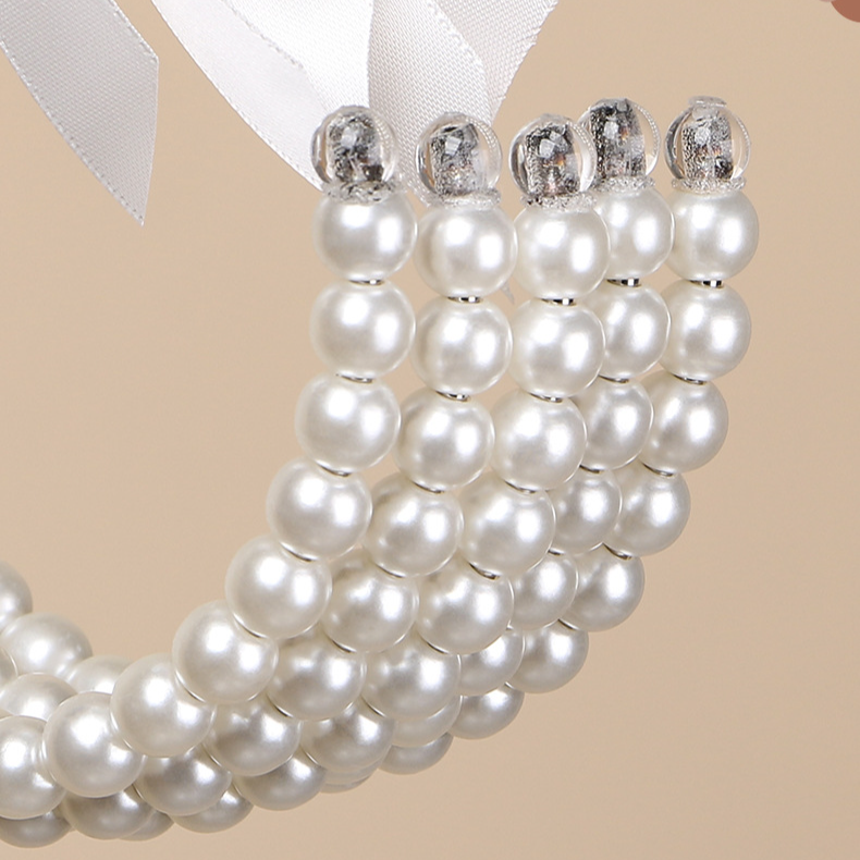 Perchero de pared antideslizante con perlas estilo lujo ligero