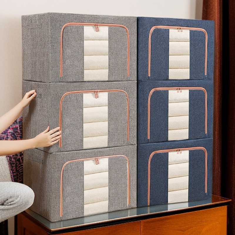 철골 대용량 두꺼운 수납함 가시 의류 수납함 단일창 수납함 투명 수납함