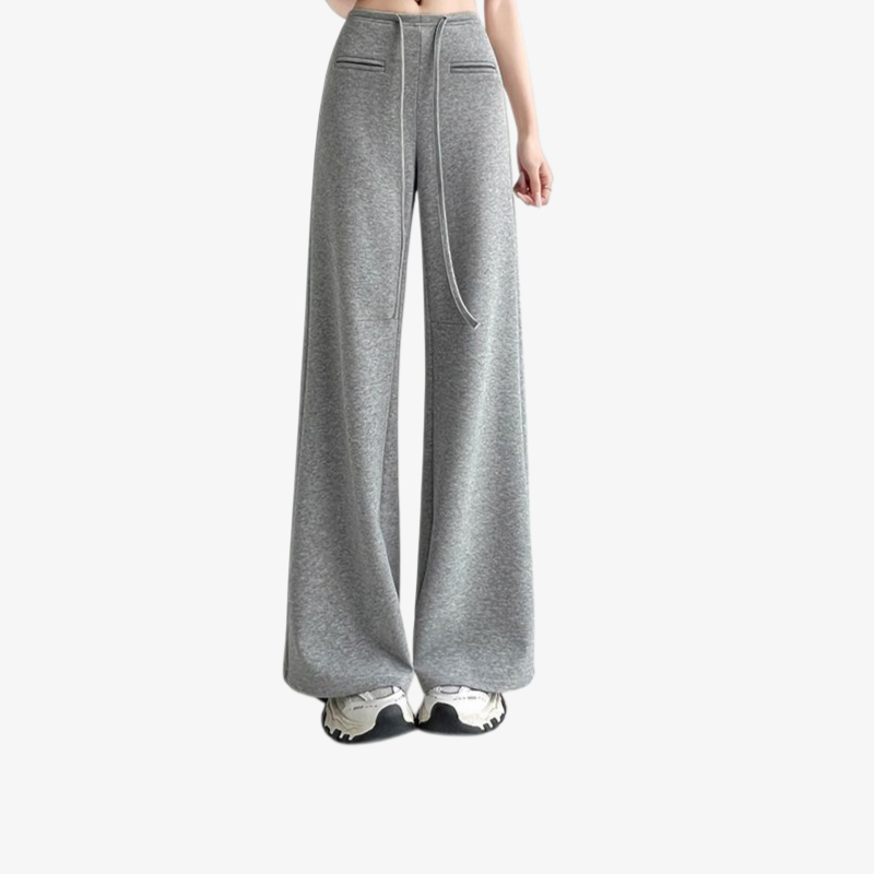 트레이닝 팬츠 여 하이웨스트 슬림 슬랙스 와이드 팬츠 와이드 슬림핏 여름 캐주얼 맨투맨