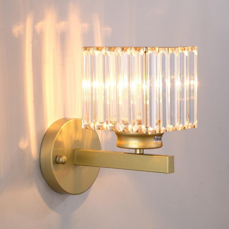 Modern American Crystal Simple Living Room Bedroom Corridor TV Wall Luxury Wall Lamp