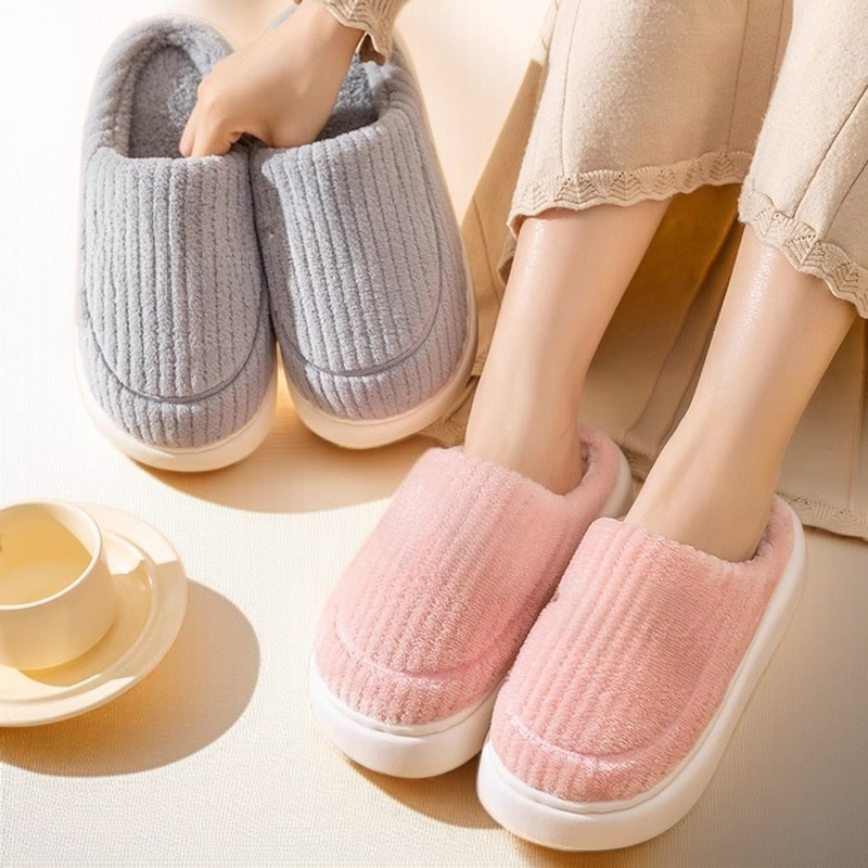 毛絨保暖防滑棉拖鞋