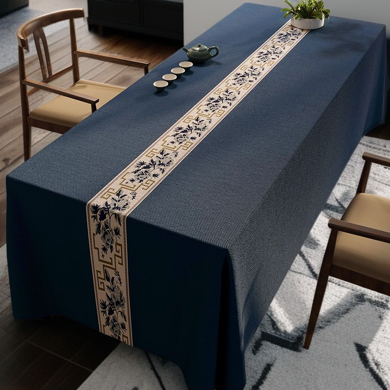 신중식 그레이 찻자리 방수 테이블보 면마 솔리드 컬러 선의 회의 테이블 러너