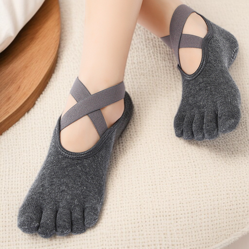 ヨガ滑り止め五本指ソックス