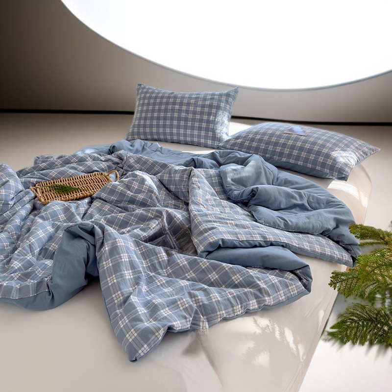 Summer Cloud Cotton Plaid Air Conditioning Quilt