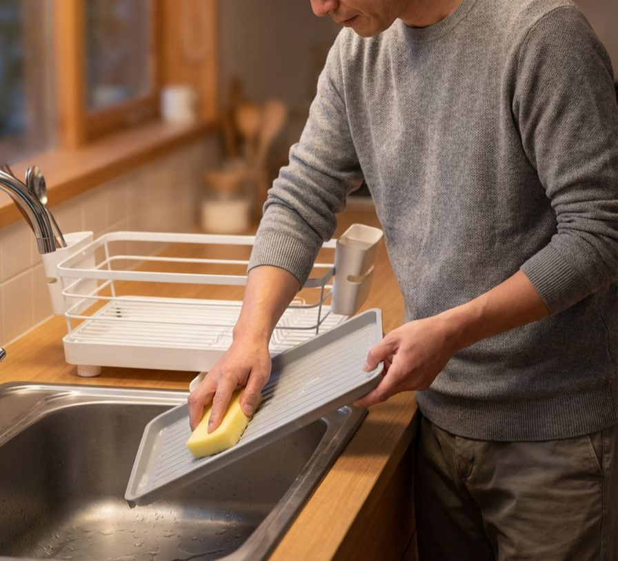 モダンデザインの日本食器ラック