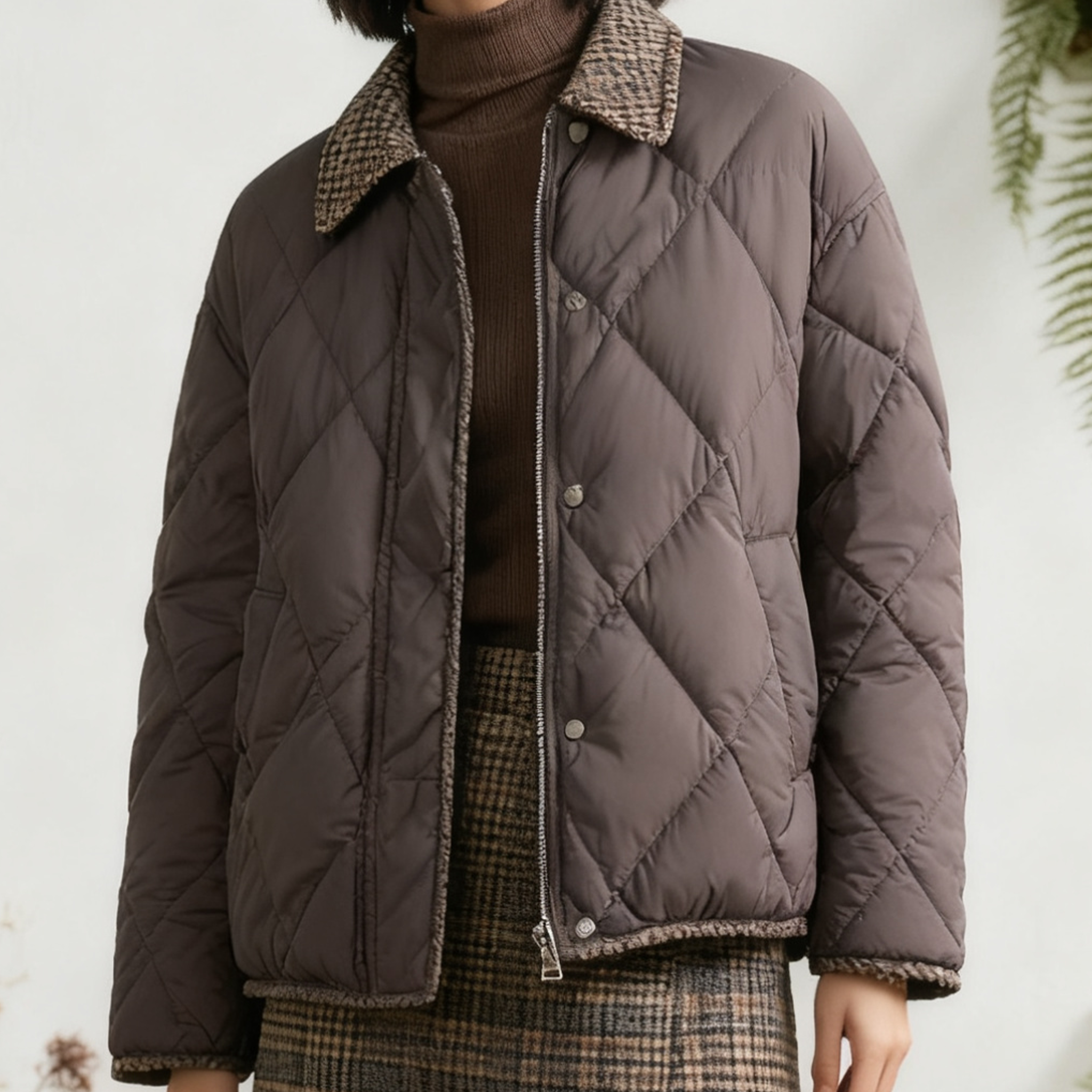 여성 클래식 다운 재킷