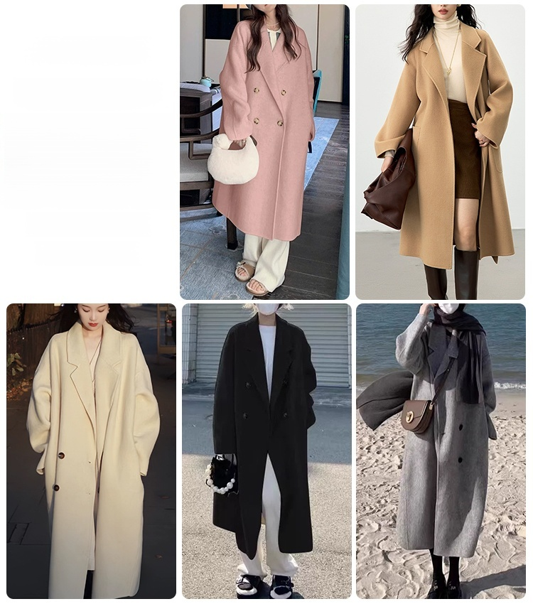 슬림핏 다운라인 울 코트