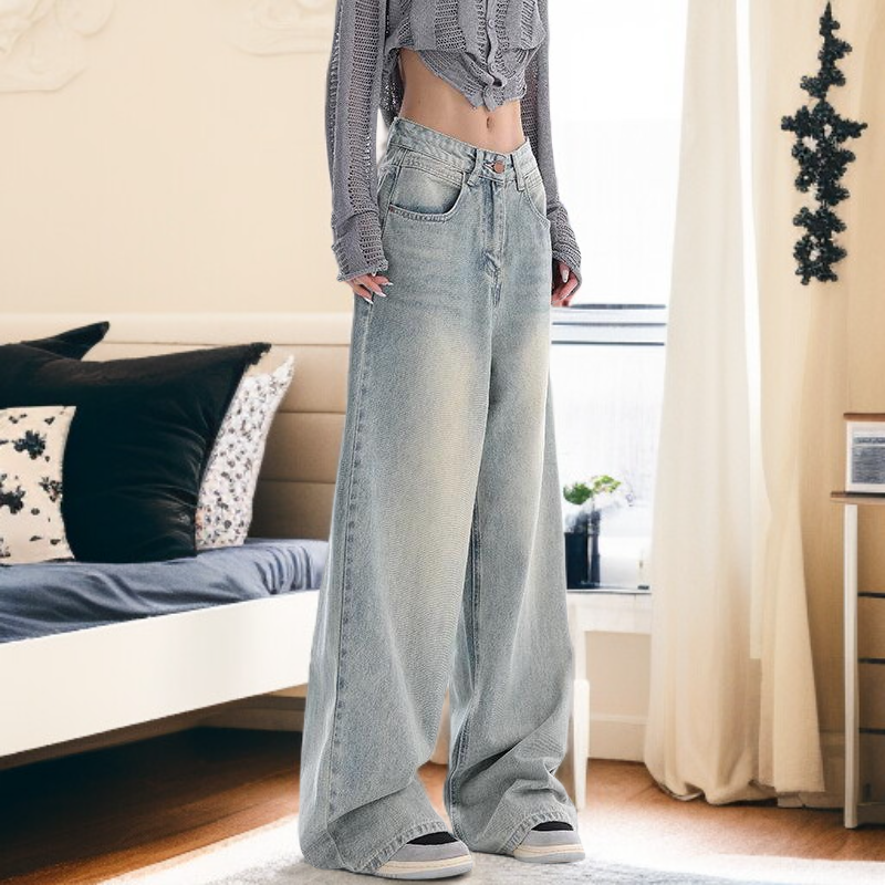 بنطلون جينز واسع للسيدات