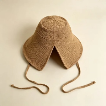 Eleganter Sonnenhut aus Baumwolle und Leinen