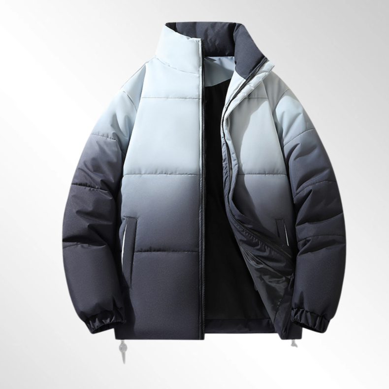 트렌디한 그라데이션 루즈핏 다용도 다운 재킷