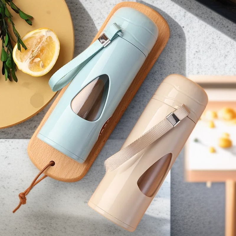 뜨거운 물빠짐방지 이중 유리 스포츠 물컵 학생용 찻잔 사무용컵