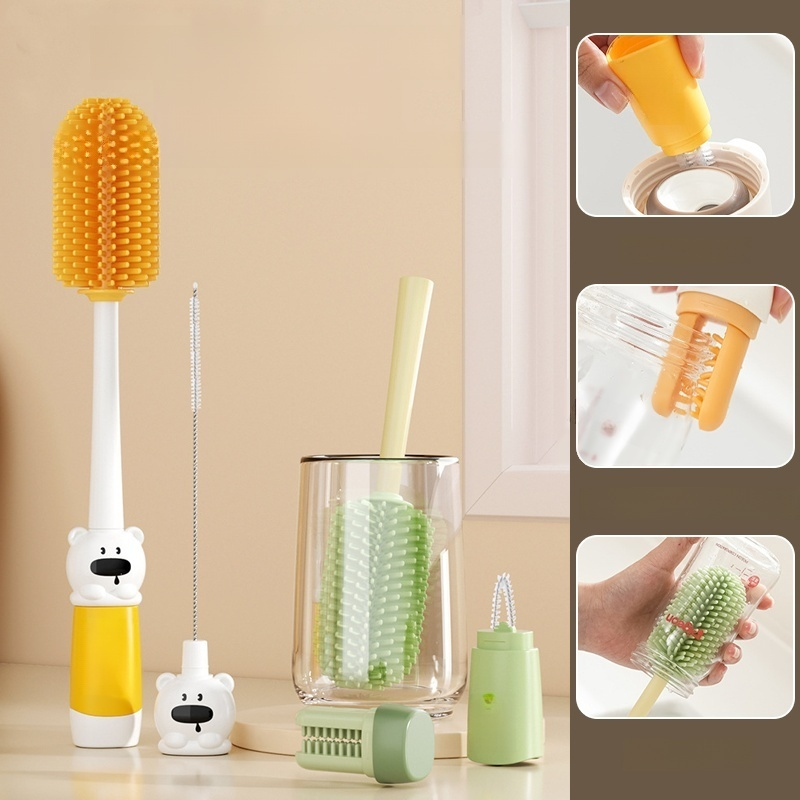 4-in-1携帯用乳首洗浄ブラシ